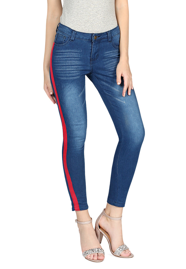 stretchable tight pant#color_dark-blue
