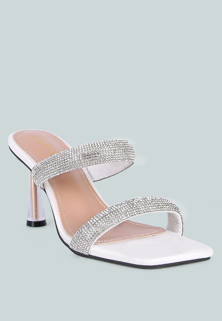 dolls diamante mid heel slide sandals#color_white