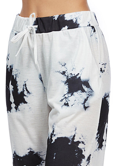 tie-dye settle in style lounge pants#color_blue-white