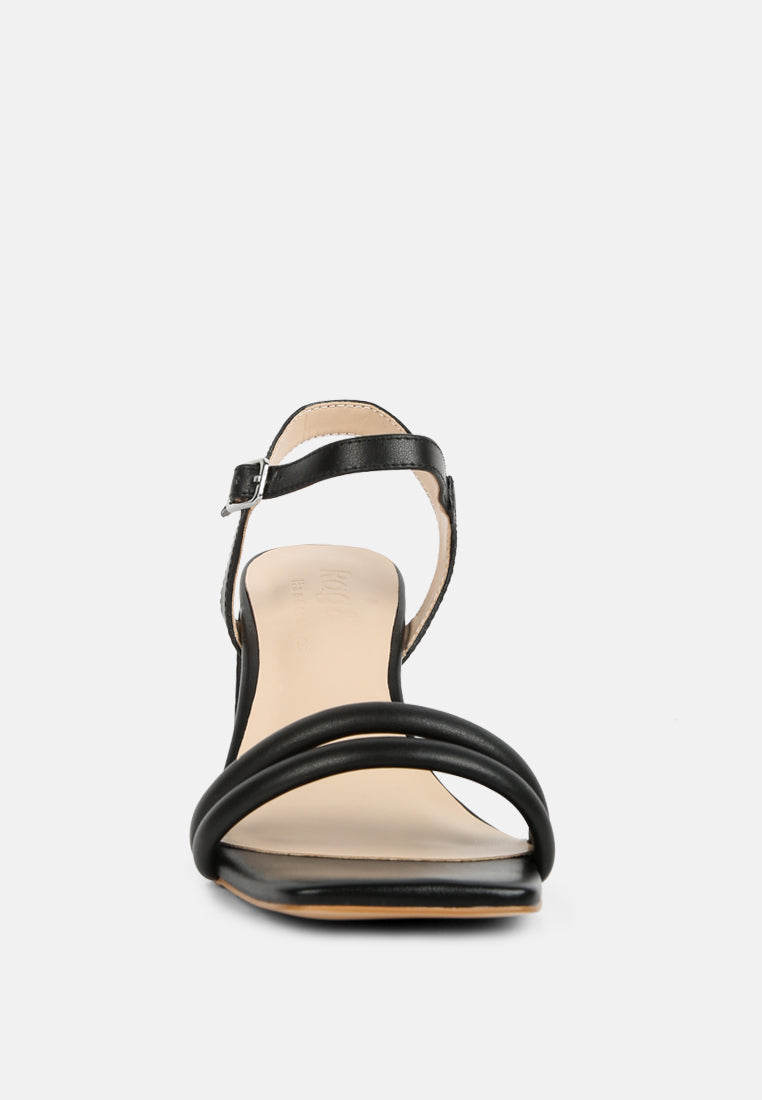 ankle strap block heel sandals#color_black