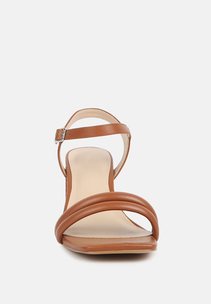 ankle strap block heel sandals#color_tan