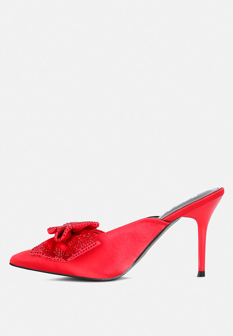 elisda blue diamante bow heeled mules#color_red