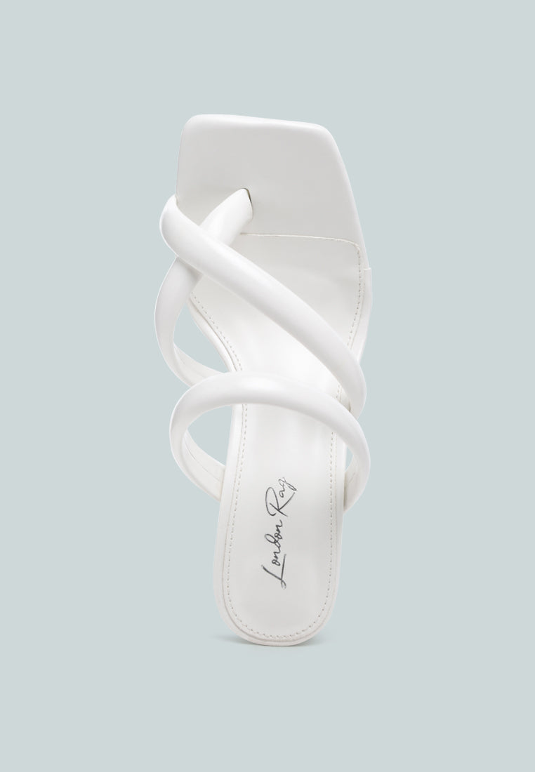 erised clear block heel cross strap sandals by ruw#color_white