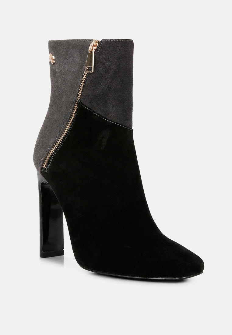 ezra patchwork suede ankle boots by ruw#color_black