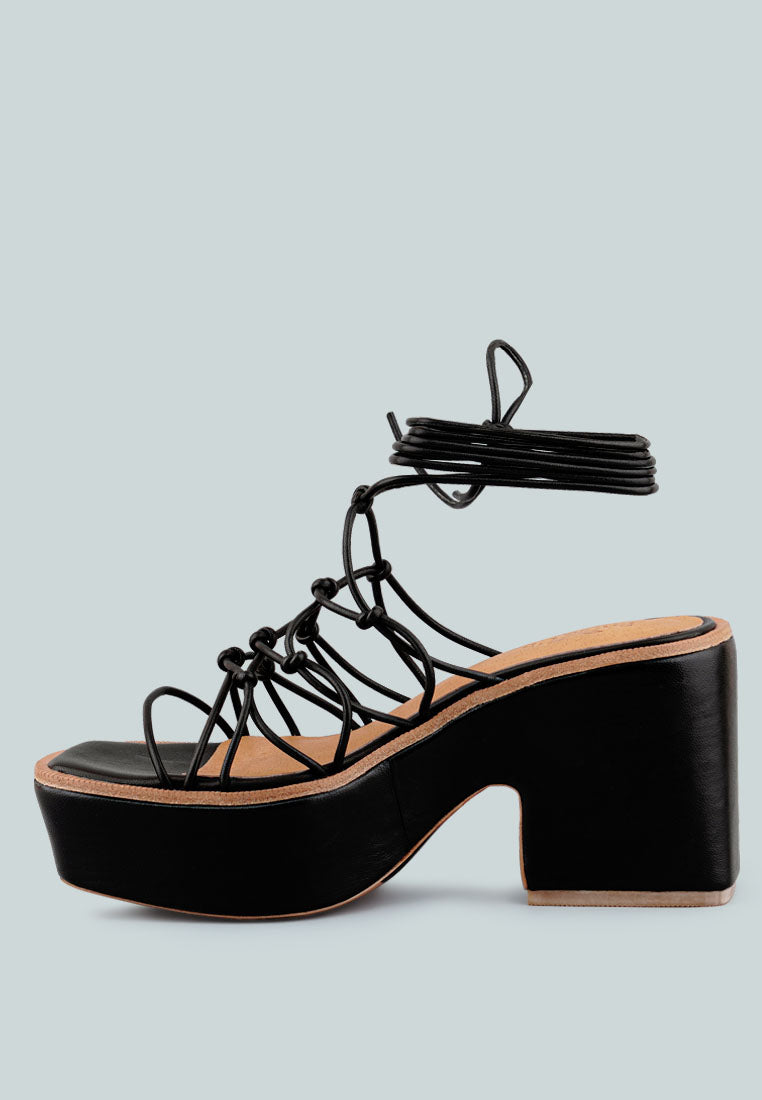 fawcett tie up handmade block heeled sandals#color_black