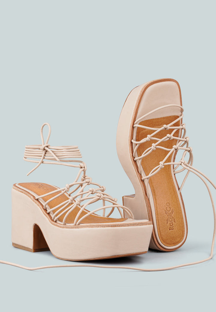 fawcett tie up handmade block heeled sandals#color_nude