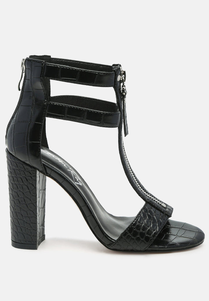 felicity zip up block heel sandals by ruw#color_black