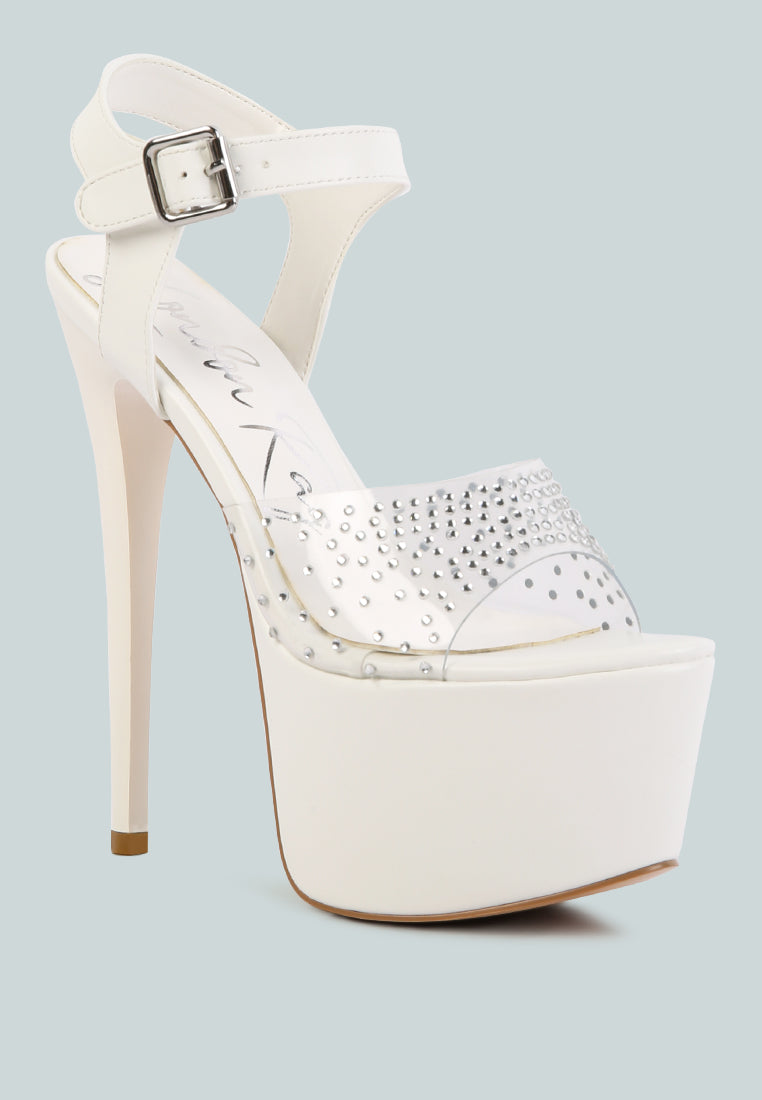 first date ultra high heel clear sandal#color_white