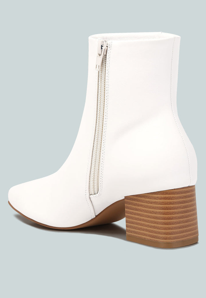 davia leather square toe ankle boots by ruw#color_white