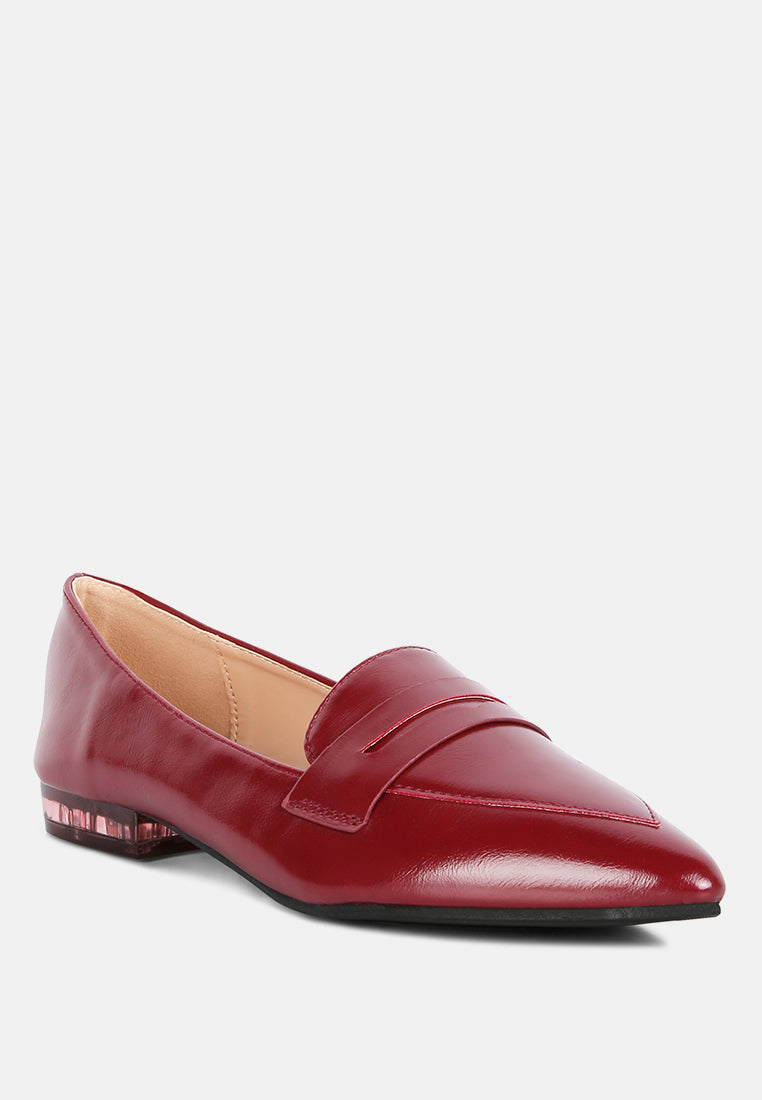 peretti flat formal loafers by ruw#color_red