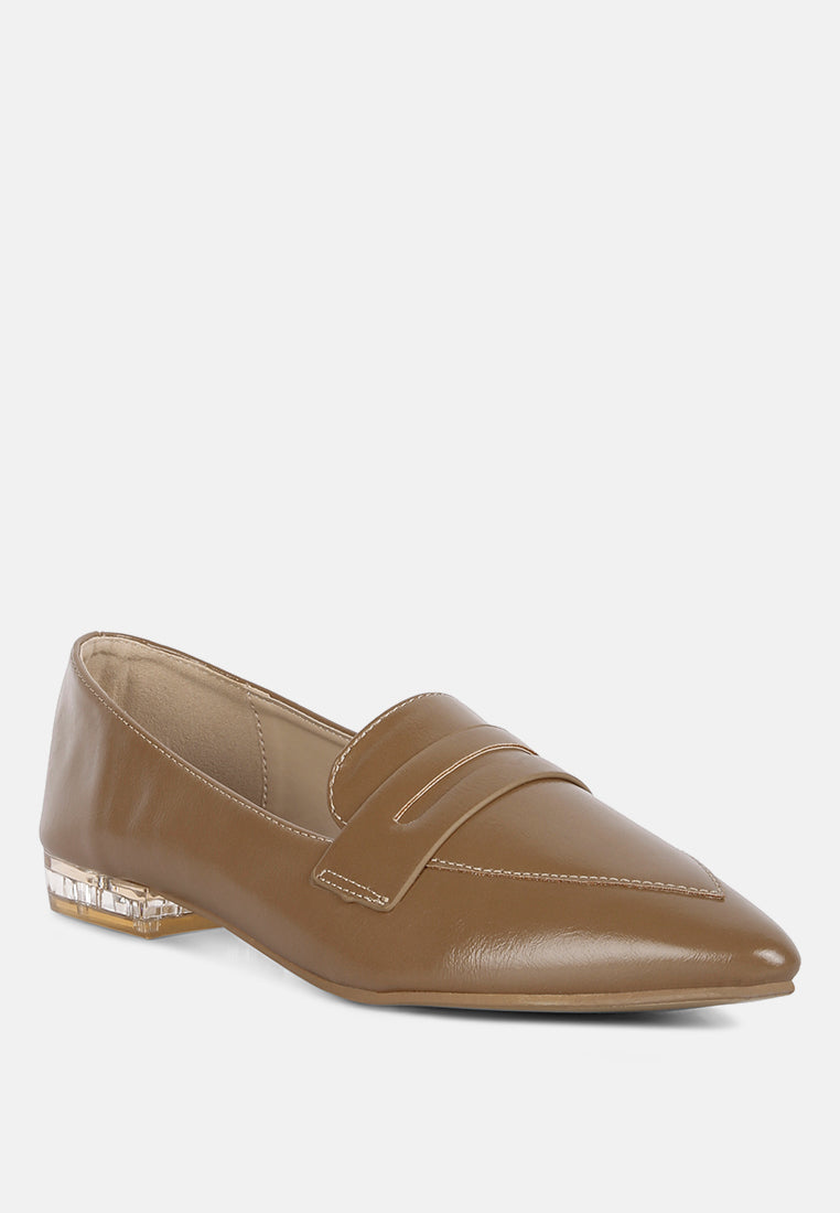 peretti flat formal loafers by ruw#color_taupe