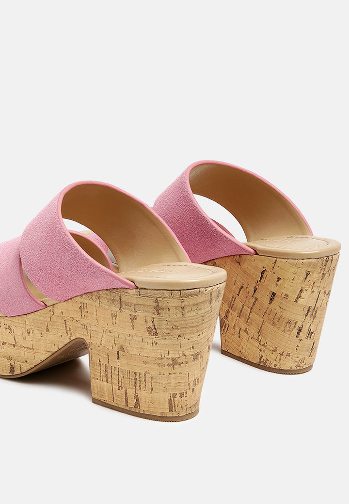 gerd block heeled suede slip-on sandal#color_pink