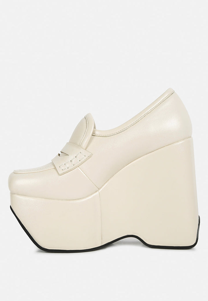 gilliam high platform wedge loafers#color_beige