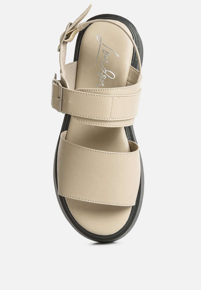 gladen pin buckle platform sandals by ruw#color_beige
