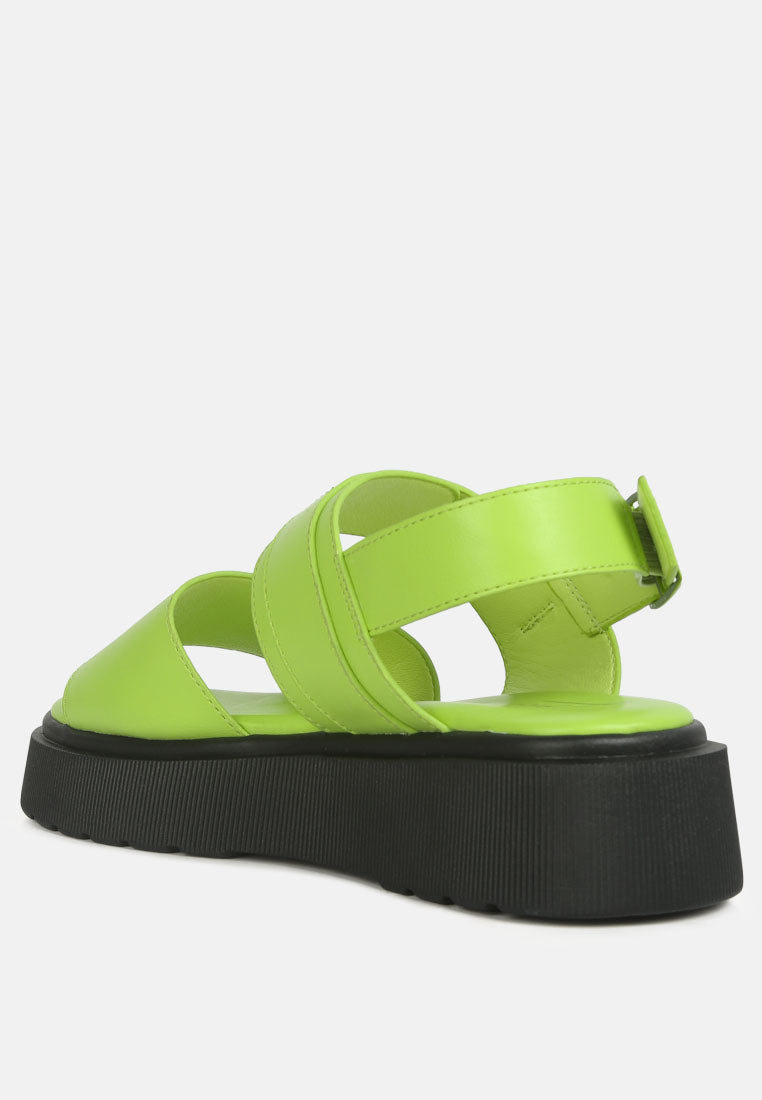 gladen pin buckle platform sandals by ruw#color_green