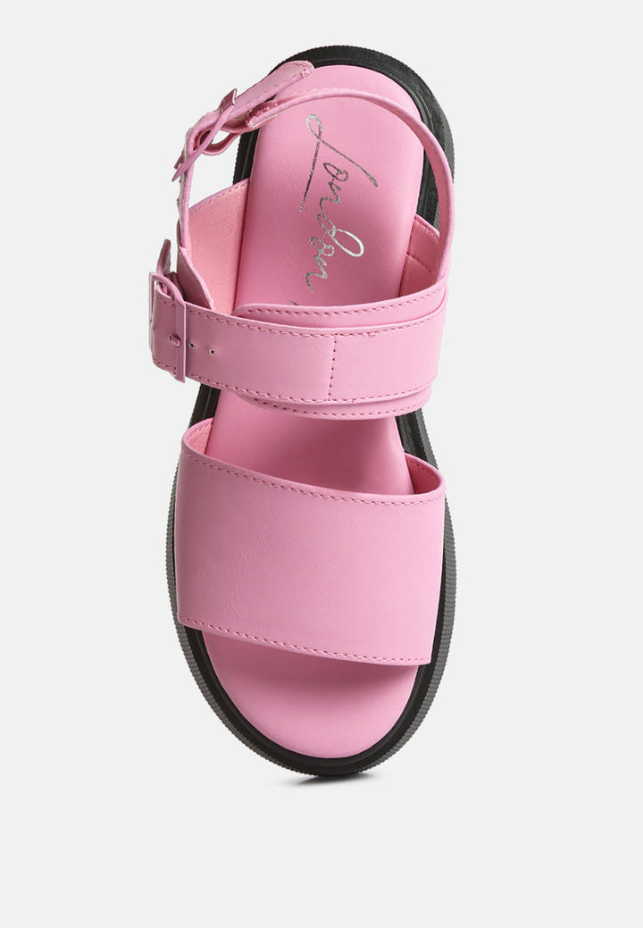 gladen pin buckle platform sandals by ruw#color_pink