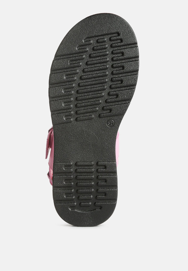 gladen pin buckle platform sandals by ruw#color_pink