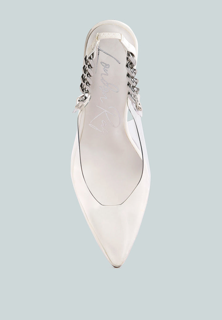 goddess metallic stiletto heel slingback sandals by ruw#color_white