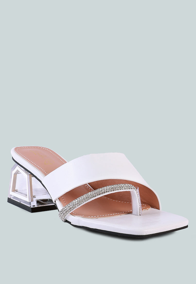 golfy rhinestone embellished strap fantasy heel sandals by ruw#color_white