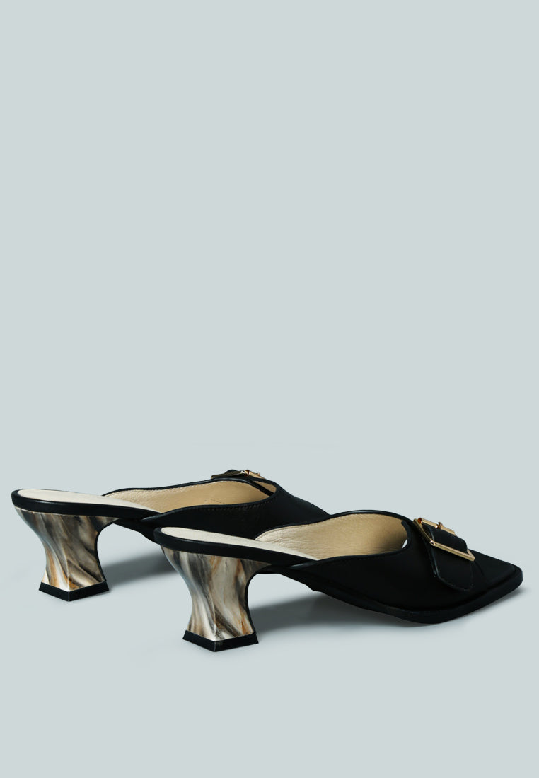 gomez-art-nouveau leather slip-on sandal#color_black