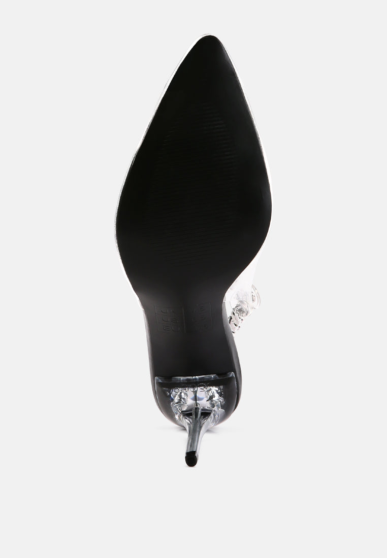 goddess metallic stiletto heel slingback sandals by ruw#color_black
