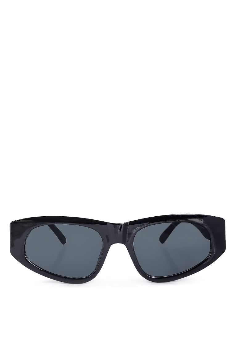 gold accent thick framed sunglasses#color_black