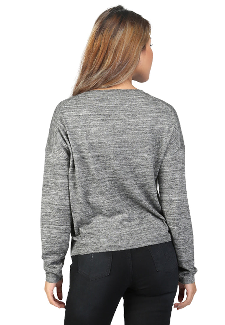 crew neck knit sweater#color_grey