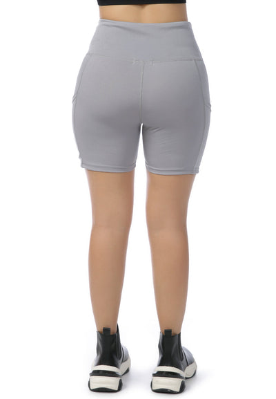 panelled high waist biker shorts#color_light-grey