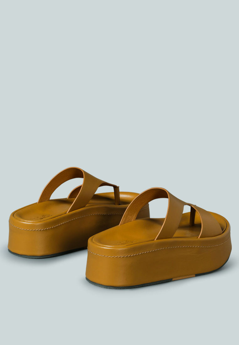 hathaway slip-on platfrom sandal#color_tan