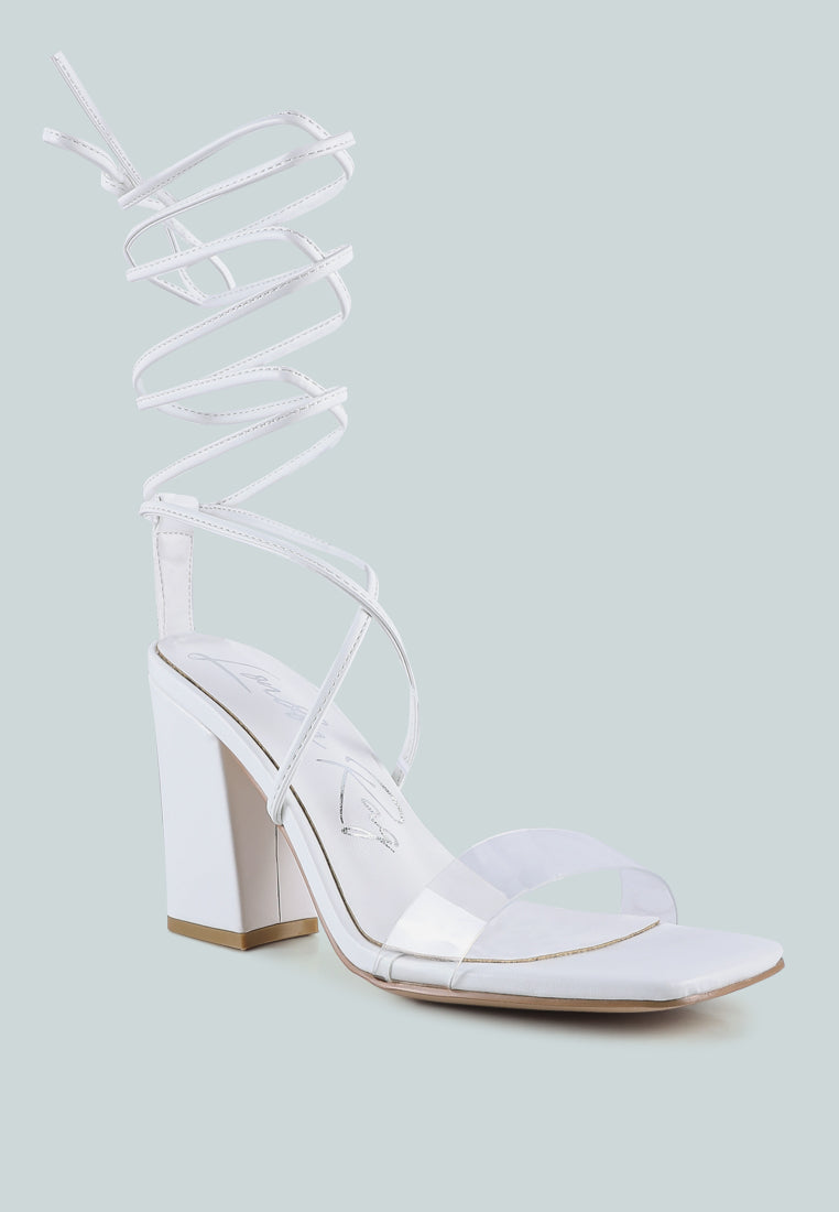 highcult strappy tie-up block heels#color_white