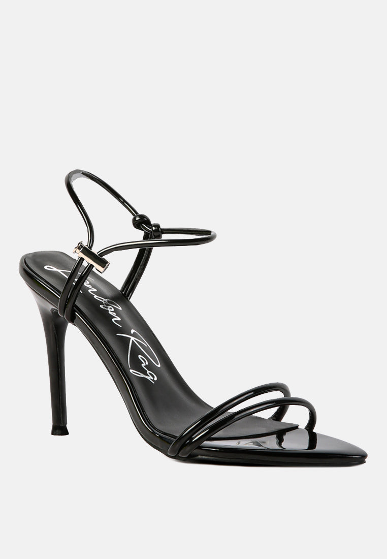 high porch drawstring band stiletto sandals by ruw#color_black