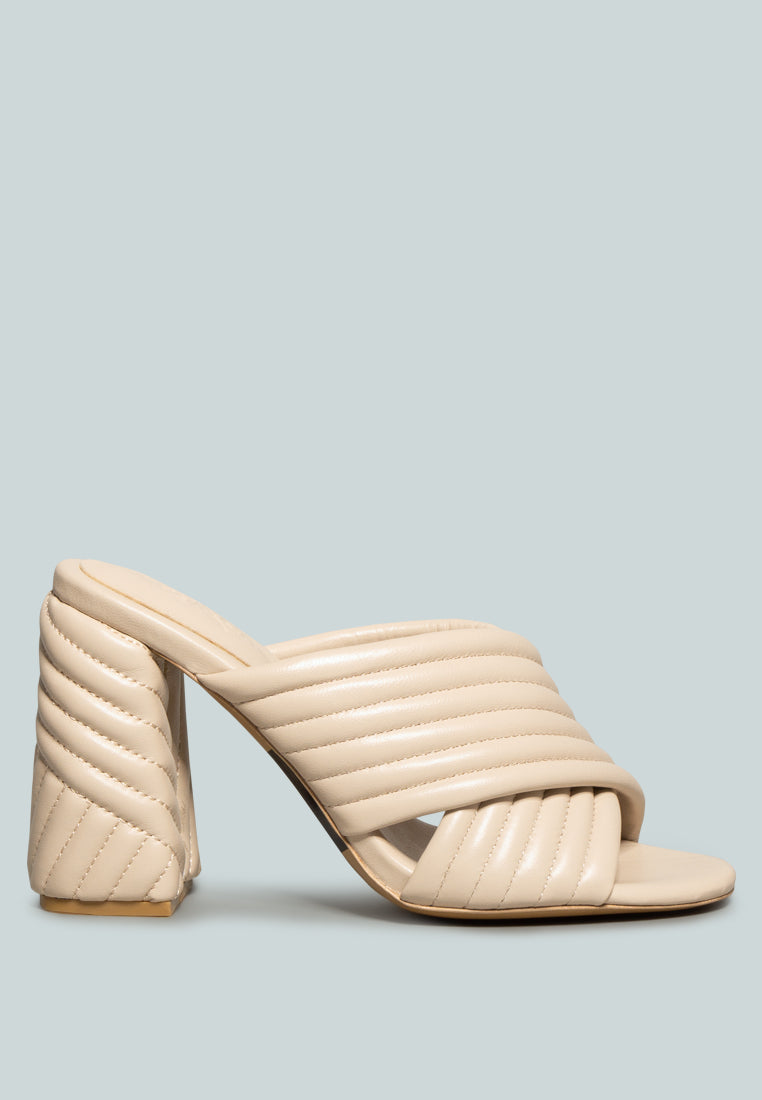 hutton vintage quilted high heeled sandal#color_nude