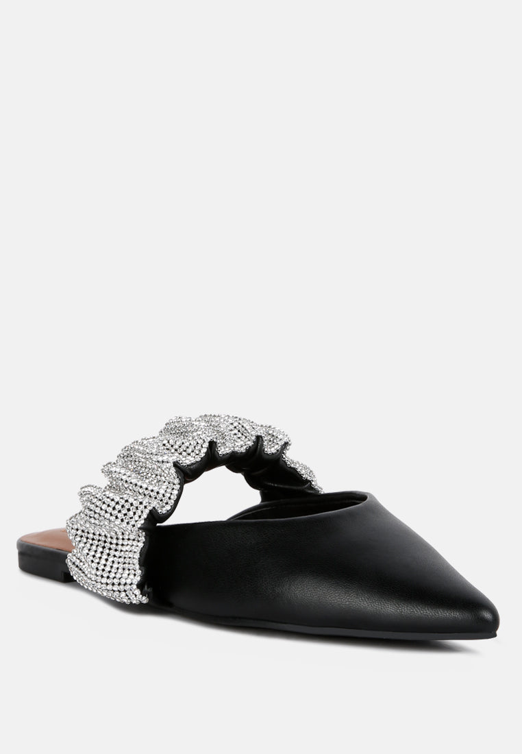 hemessen diamante strap flat mules by ruw#color_black
