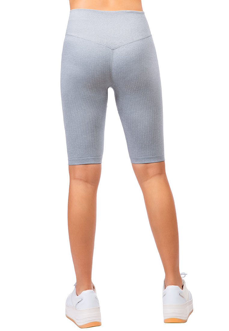 high waist biker short tights#color_light-grey