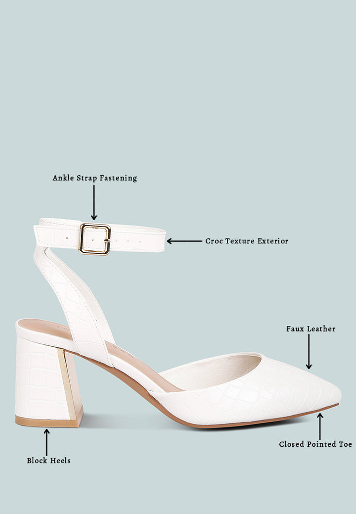 hyatt metallic sling block heel sandals by ruw#color_white