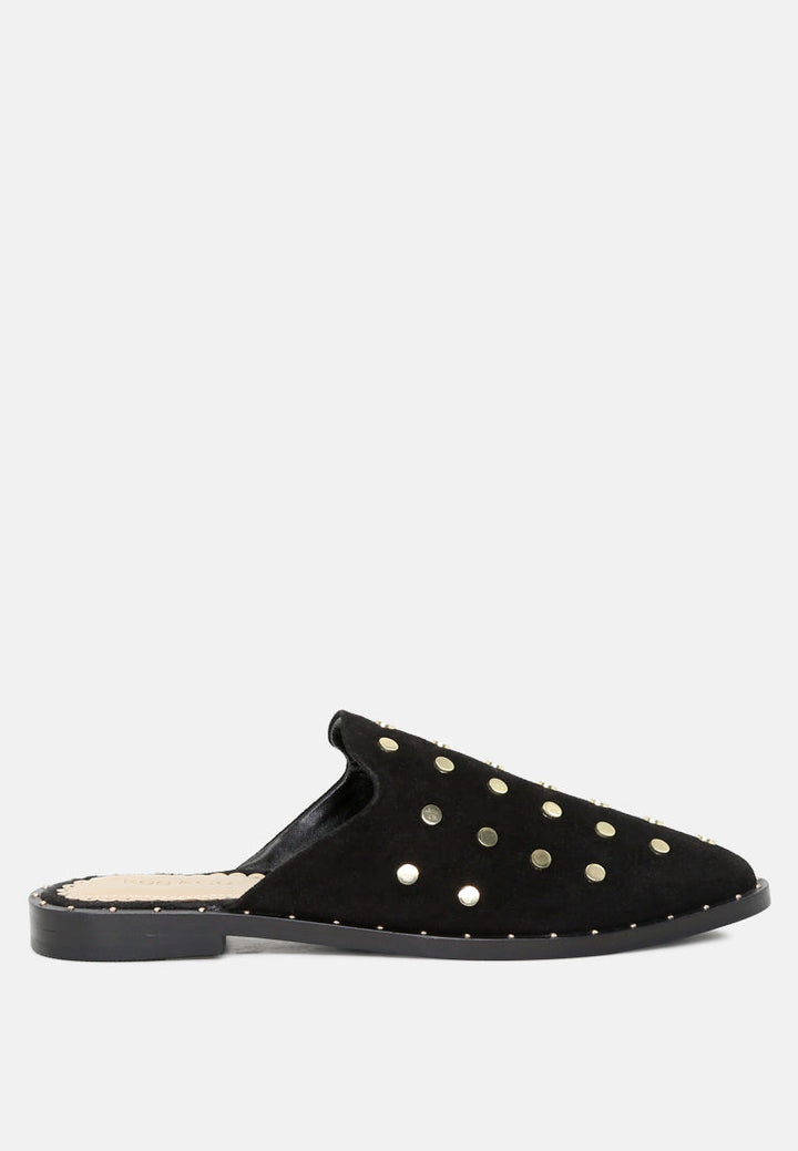 jodie studded leather mule#color_black