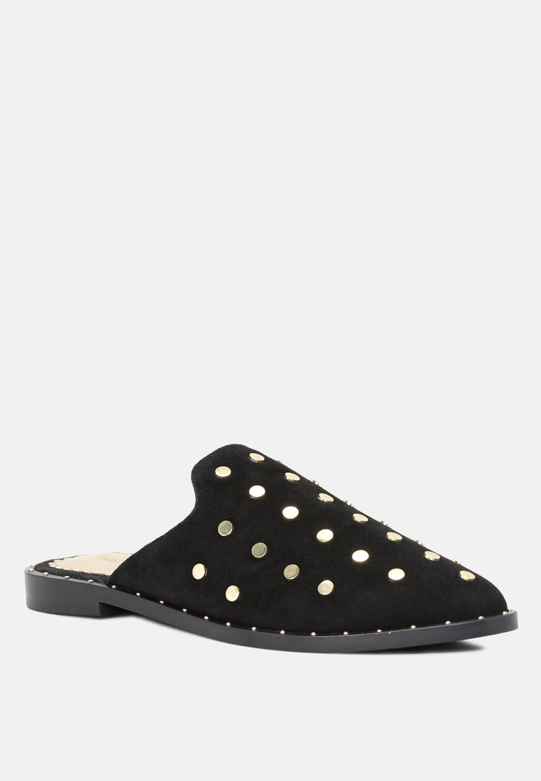 jodie studded leather mule#color_black
