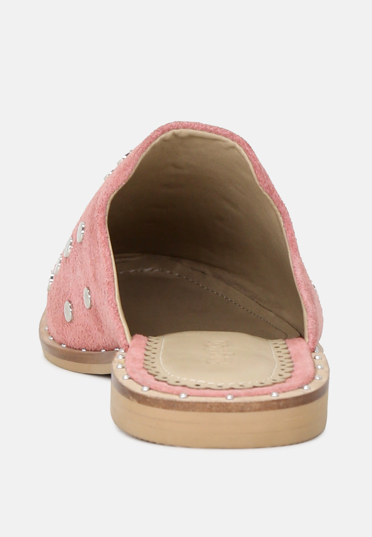 jodie studded leather mule#color_dusty-pink