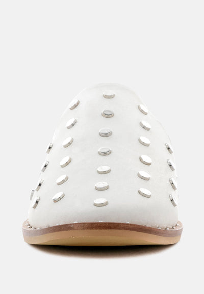 jodie studded leather mule#color_white