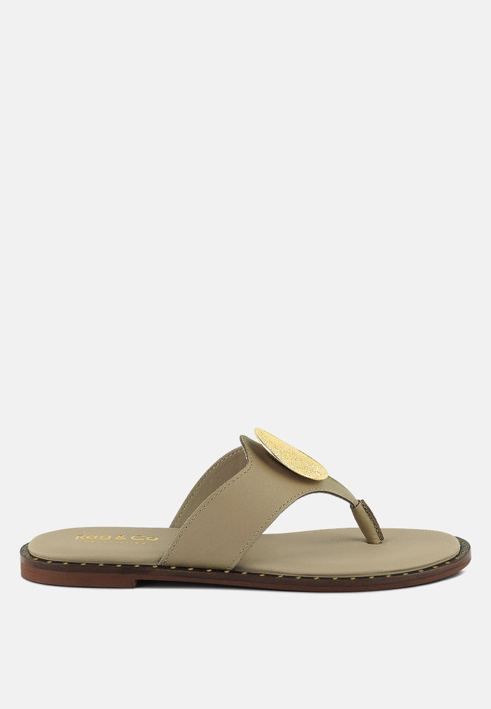 Rag & Co Rosemary Buckle Strap Flat Sandals