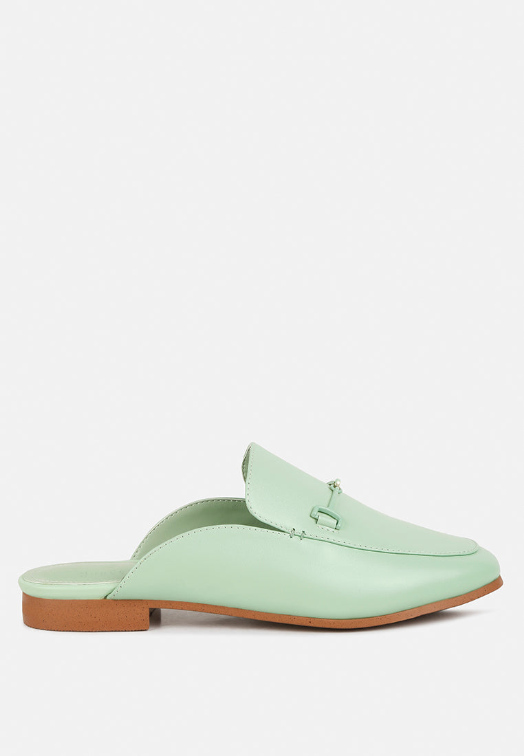 kristy horsebit embellished mules by ruw#color_mint-green