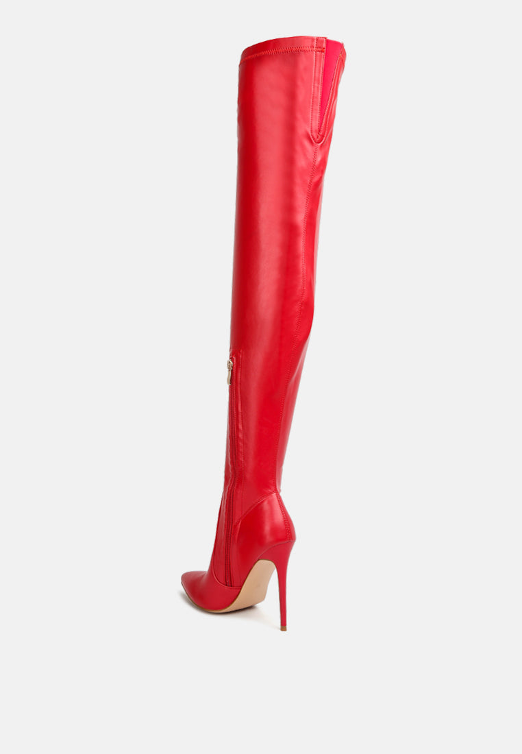 gush over knee heeled boots by ruw#color_red