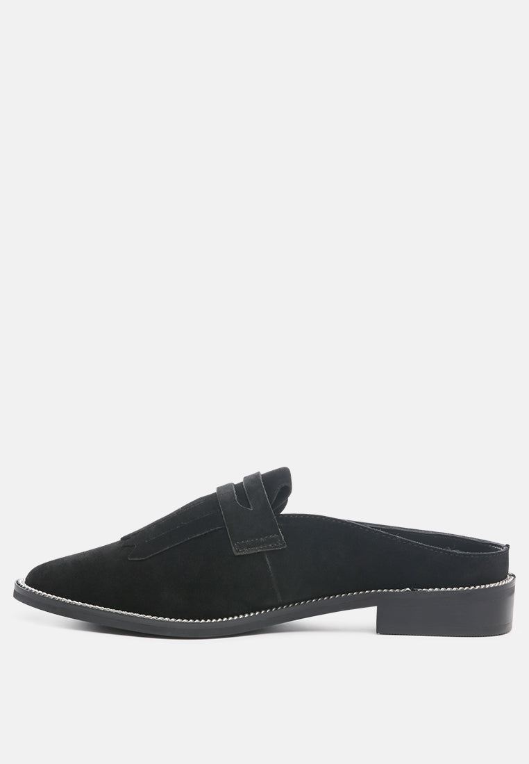 lena suede walking loafer mules by ruw#color_black