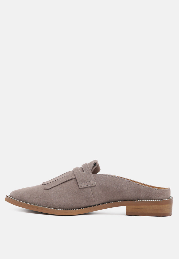 lena suede walking loafer mules by ruw#color_taupe