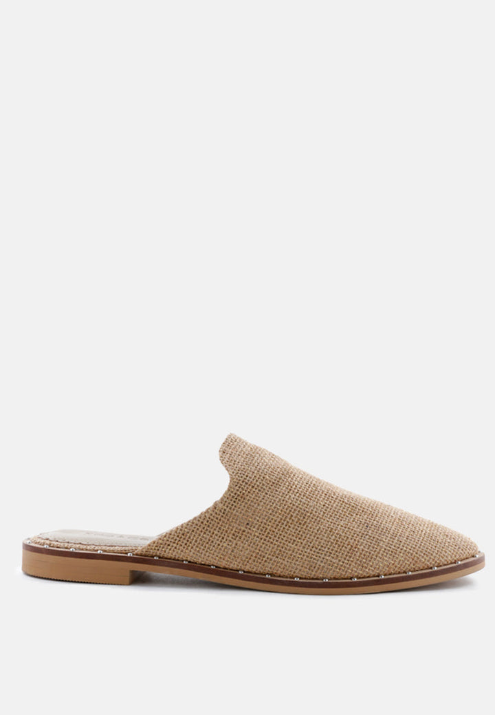 lia handcrafted canvas mules#color_camel
