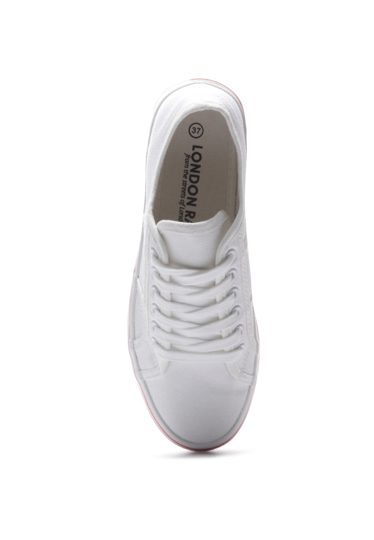 Lace-up Platform Sneakers#color_white