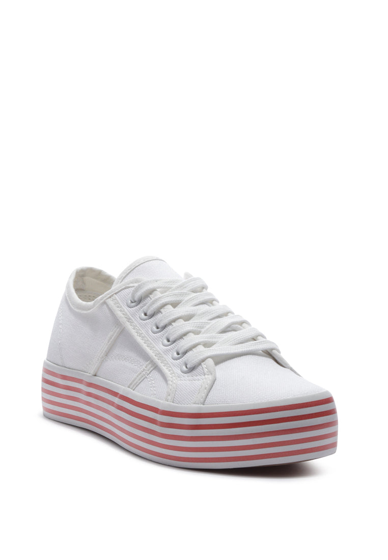 Lace-up Platform Sneakers#color_white