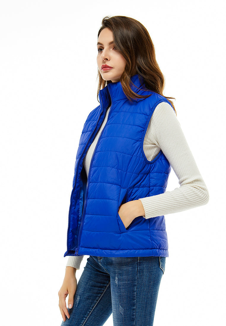 sleeveless puffer jacket#color_blue