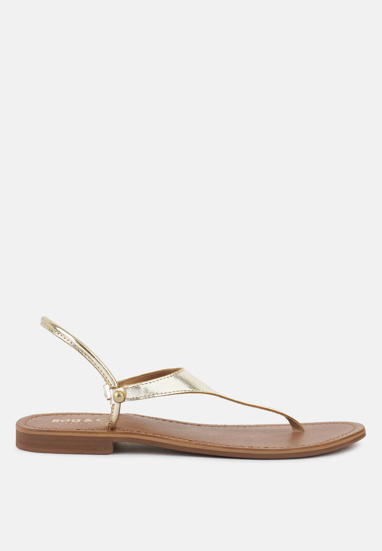 madeline flat thong sandals#color_gold