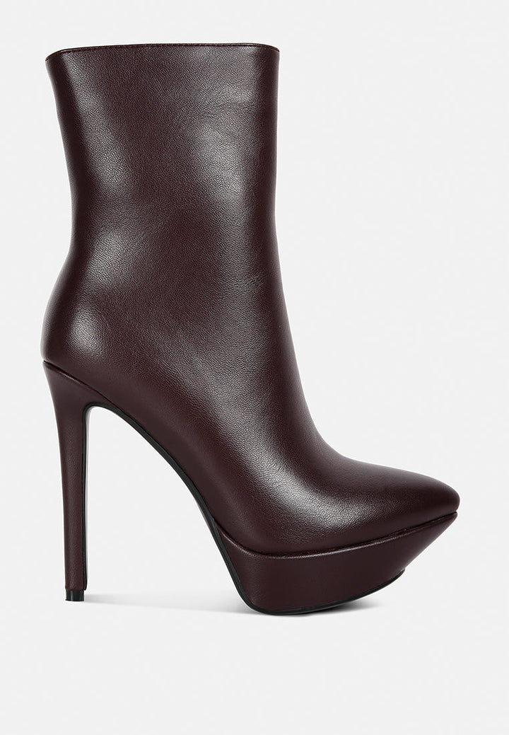 magna platform heels ankle boot#color_burgundy